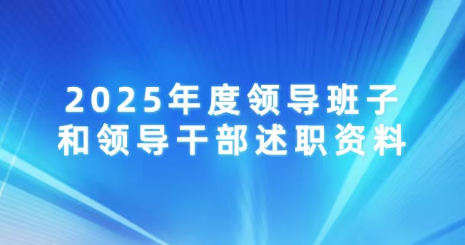 2025年领导个人述德述职述廉报告